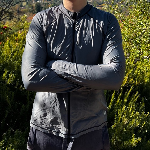 SPEEDO MEN POWERFLEX ECO DIVER JACKET WIND BREAKER WARM UP ZIP COVER ZIPPER JOCK - Picture 10 of 16